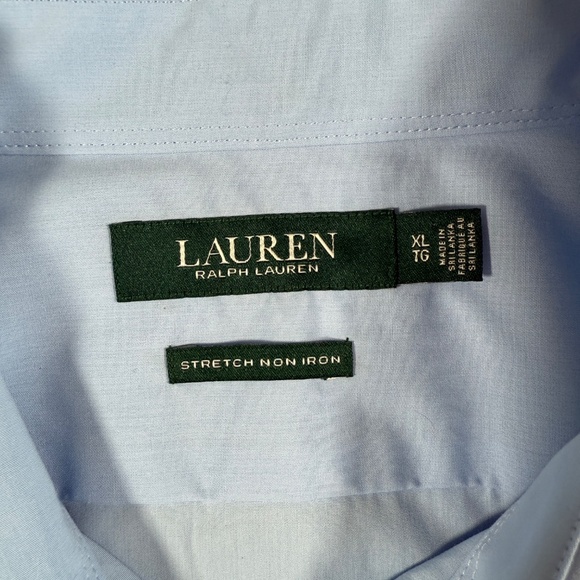 Ralph Lauren Shirt Womens Size X Large Light Blue Sleeveless Stretch Non Iron - Picture 3 of 11